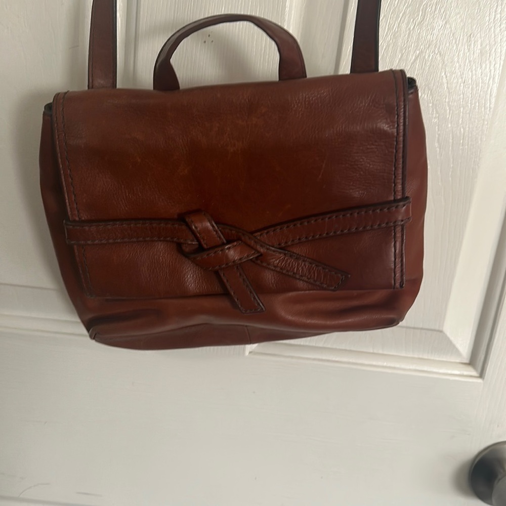 Brown fossil crossbody